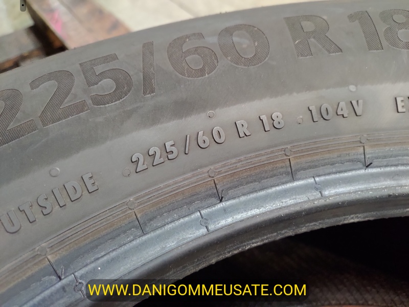 2 Gomme usate 225 60 18 Pneumatici Estivi CONTINENTAL 2 Gomme usate 225 60 18 Pneumatici Estivi CONTINENTAL