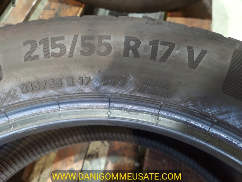 2 Gomme usate 215 55 17 Pneumatici Estivi CONTINENTAL 2 Gomme usate 215 55 17 Pneumatici Estivi CONTINENTAL