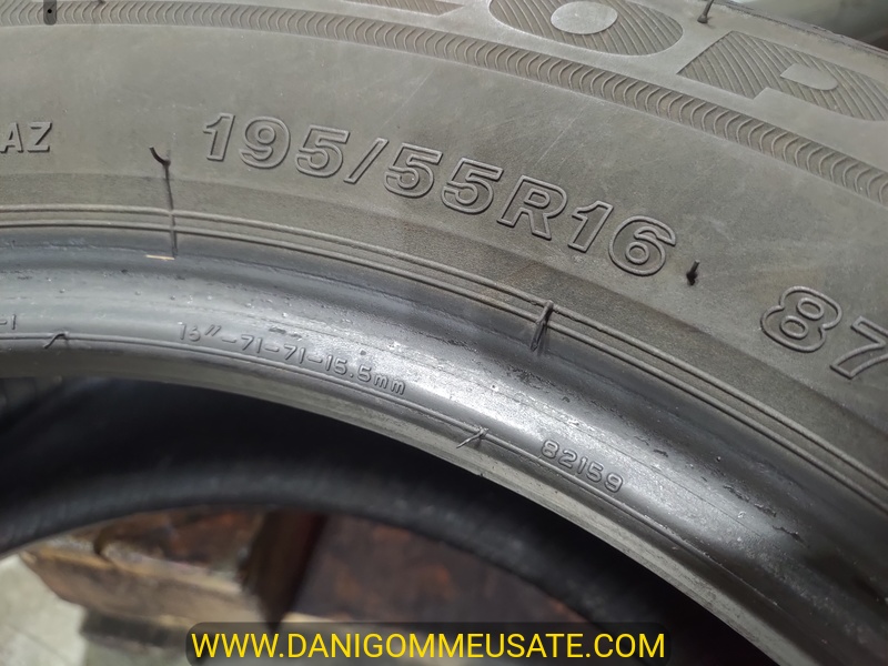 4 Gomme usate 195 55 16 Pneumatici Estivi BRIDGESTONE 4 Gomme usate 195 55 16 Pneumatici Estivi BRIDGESTONE