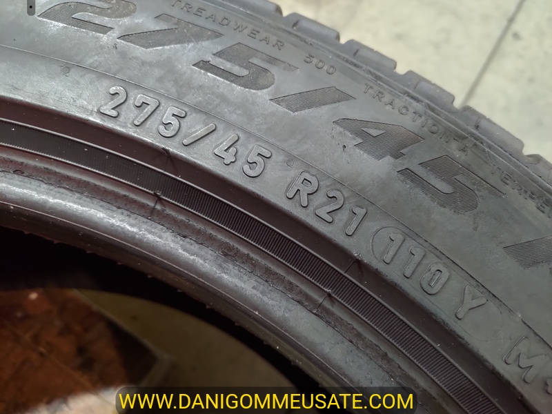 2 Gomme usate 275 45 21 Pneumatici 4 Stagioni PIRELLI 2 Gomme usate 275 45 21 Pneumatici 4 Stagioni PIRELLI