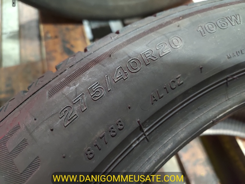 2 Gomme usate 275 40 20 RUN FLAT Pneumatici Estivi BRIDGESTONE 2 Gomme usate 275 40 20 RUN FLAT Pneumatici Estivi BRIDGESTONE