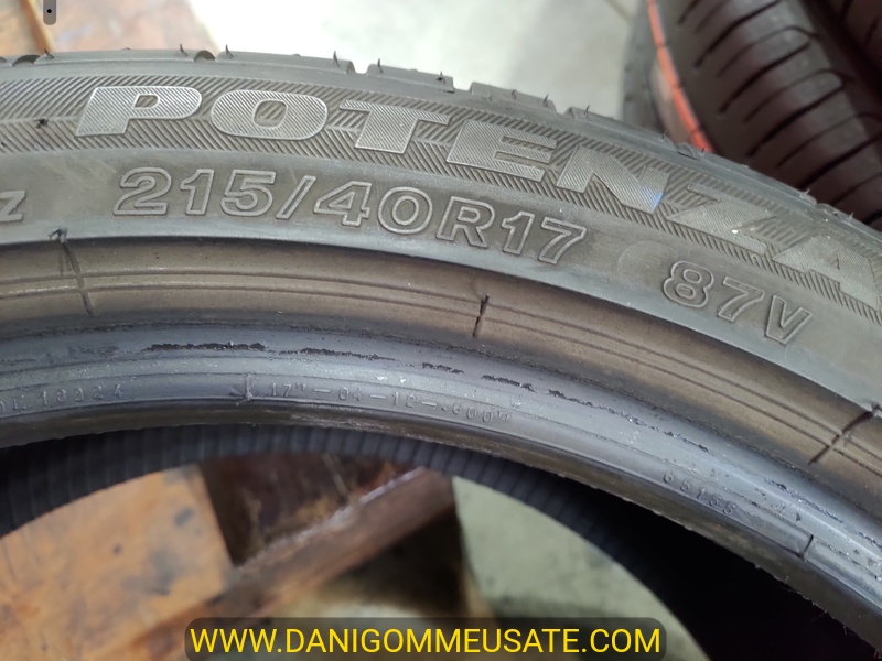 2 Gomme usate 215 40 17 Pneumatici Estivi BRIDGESTONE 2 Gomme usate 215 40 17 Pneumatici Estivi BRIDGESTONE