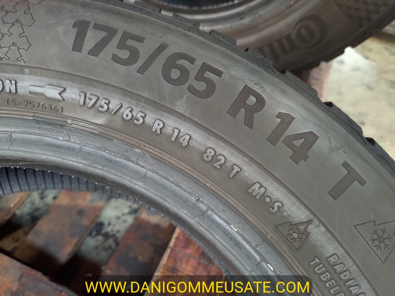 4 Gomme usate 175 65 14 Pneumatici Invernali CONTINENTAL 4 Gomme usate 175 65 14 Pneumatici Invernali CONTINENTAL