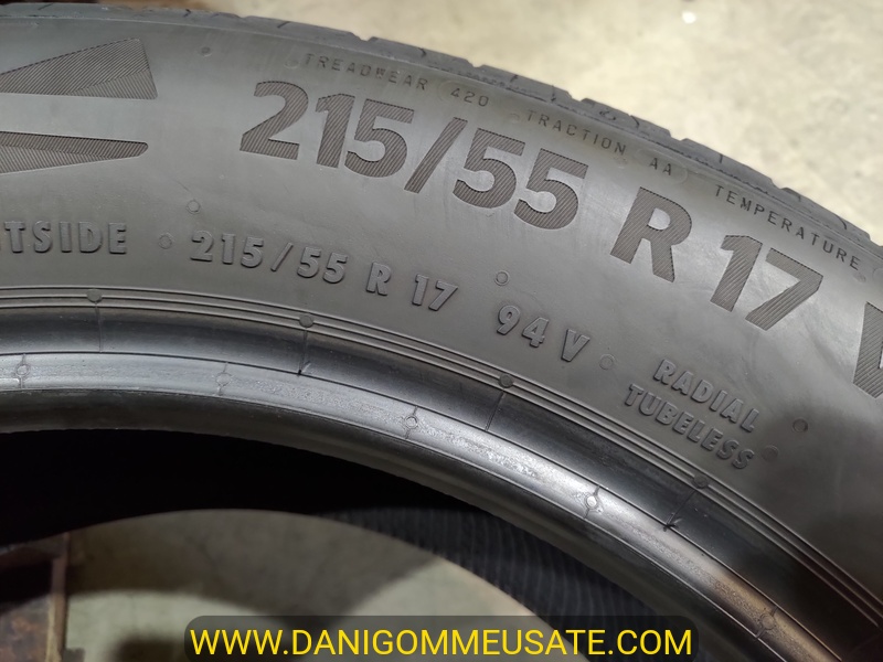 4 Gomme nuove 215 55 17 Pneumatici Estivi CONTINENTAL 4 Gomme nuove 215 55 17 Pneumatici Estivi CONTINENTAL