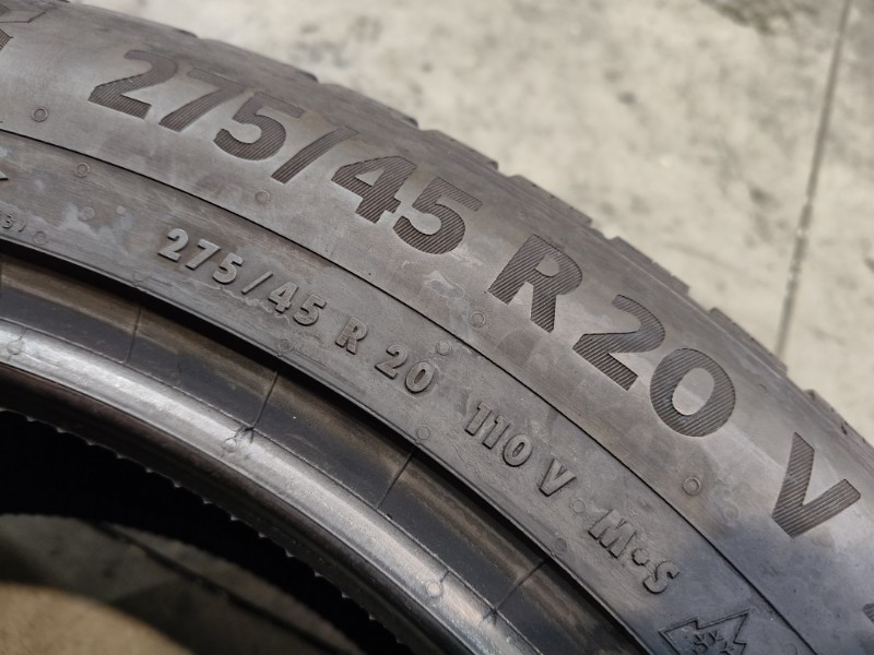 4 Gomme usate 275 45 20 Pneumatici Invernali CONTINENTAL 4 Gomme usate 275 45 20 Pneumatici Invernali CONTINENTAL