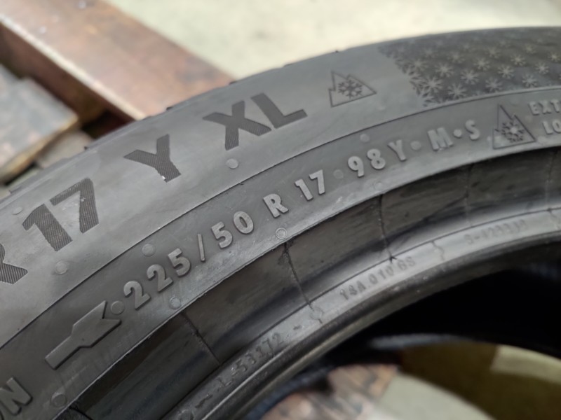 4 Gomme usate 225 50 17 Pneumatici 4 Stagioni CONTINENTAL 4 Gomme usate 225 50 17 Pneumatici 4 Stagioni CONTINENTAL