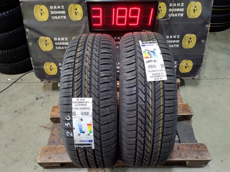 2 Gomme nuove 235 60 18 Pneumatici 4 Stagioni GOODYEAR 2 Gomme nuove 235 60 18 Pneumatici 4 Stagioni GOODYEAR