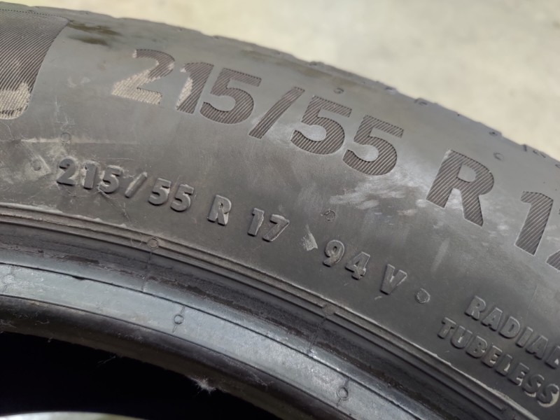 4 Gomme usate 215 55 17 Pneumatici Estivi CONTINENTAL 4 Gomme usate 215 55 17 Pneumatici Estivi CONTINENTAL