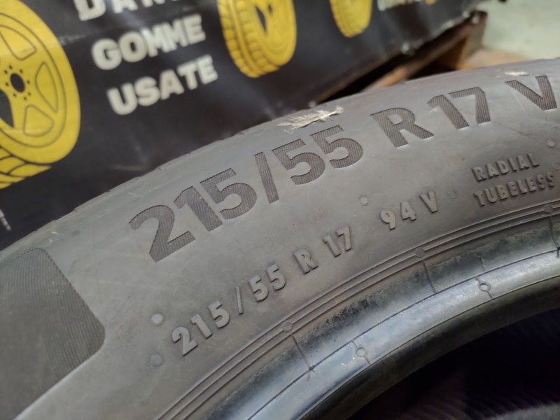 4 Gomme usate 215 55 17 Pneumatici Estivi CONTINENTAL 4 Gomme usate 215 55 17 Pneumatici Estivi CONTINENTAL