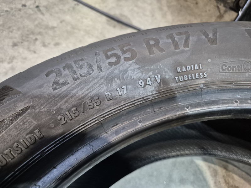 4 Gomme usate 215 55 17 Pneumatici Estivi CONTINENTAL 4 Gomme usate 215 55 17 Pneumatici Estivi CONTINENTAL