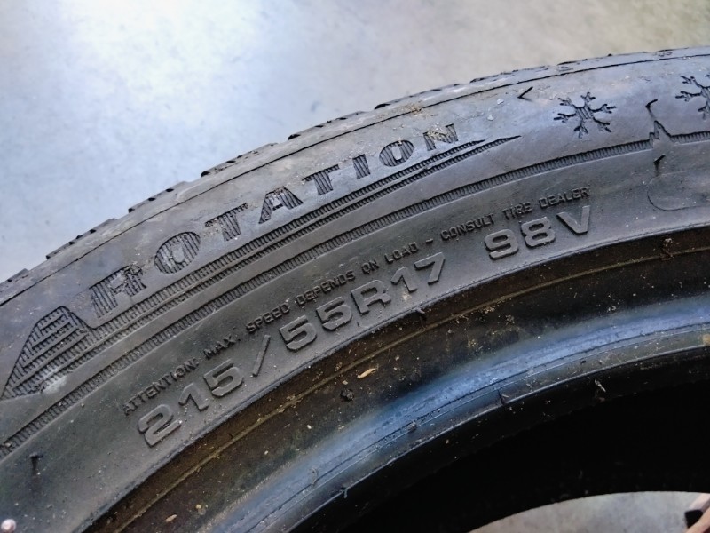 2 Gomme usate 215 55 17 Pneumatici Invernali DUNLOP 2 Gomme usate 215 55 17 Pneumatici Invernali DUNLOP