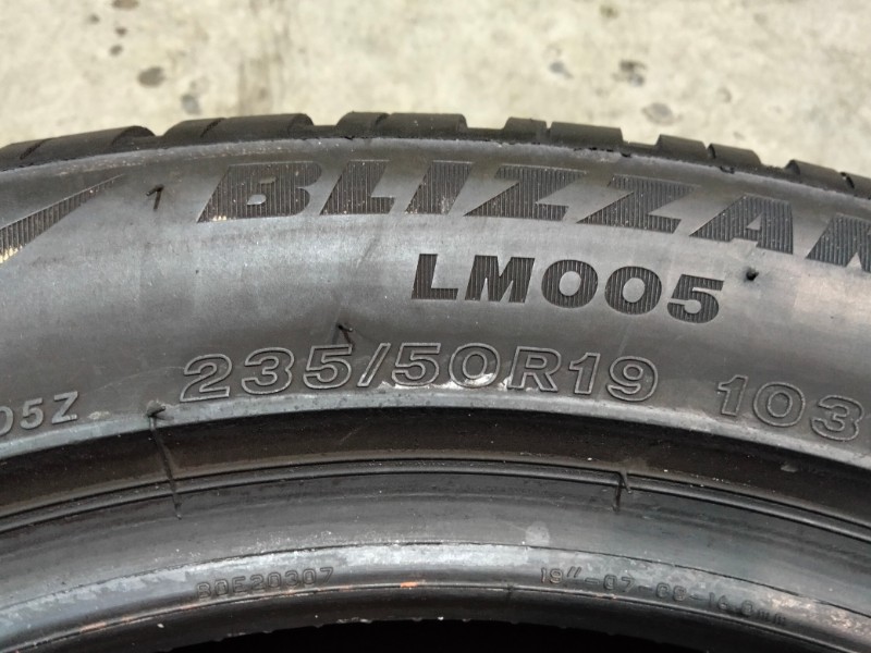 4 Gomme usate 235 50 19 Pneumatici Invernali BRIDGESTONE 4 Gomme usate 235 50 19 Pneumatici Invernali BRIDGESTONE