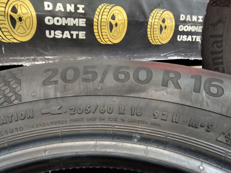 4 Gomme usate 205 60 16 Pneumatici Invernali CONTINENTAL 4 Gomme usate 205 60 16 Pneumatici Invernali CONTINENTAL